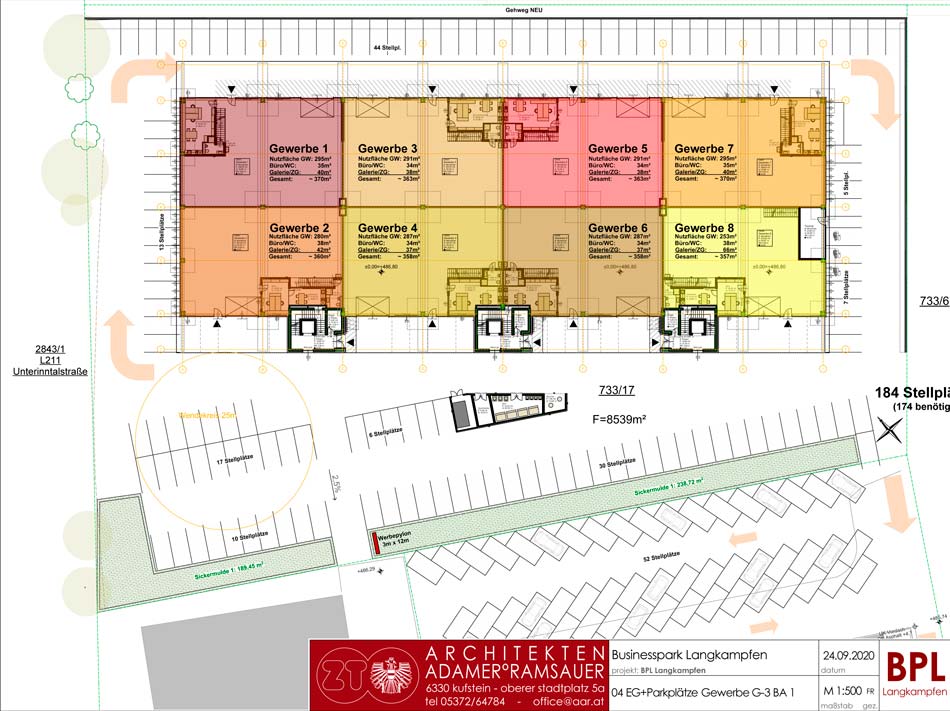 Businesspark Langkampfen – Plan Erdgeschoß Businesspark Langkampfen – Plan Erdgeschoß